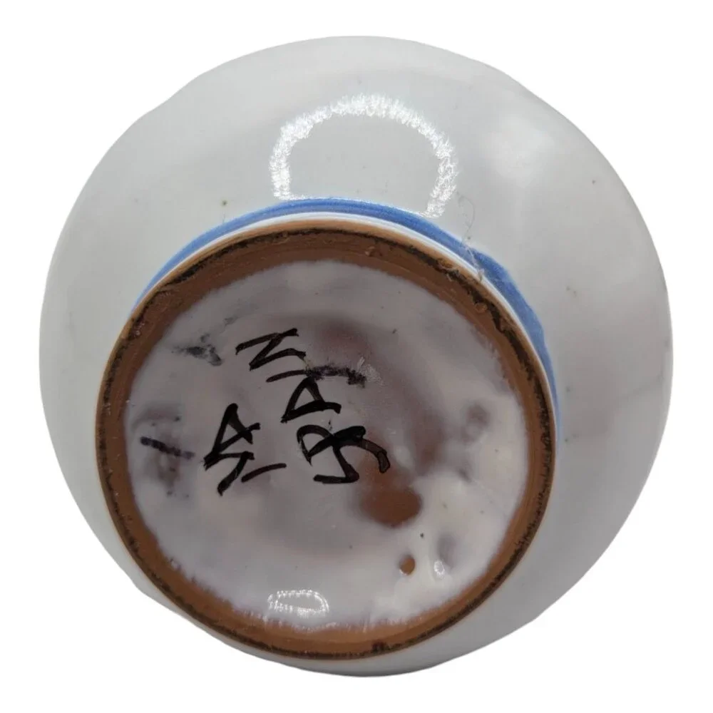 Hand-Painted Floral Ceramic Vase 7